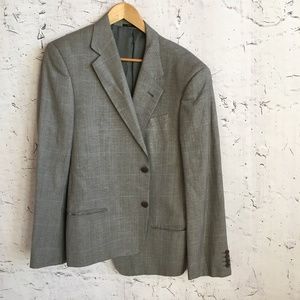 ARMANI GREY PLAID BLAZER 42L